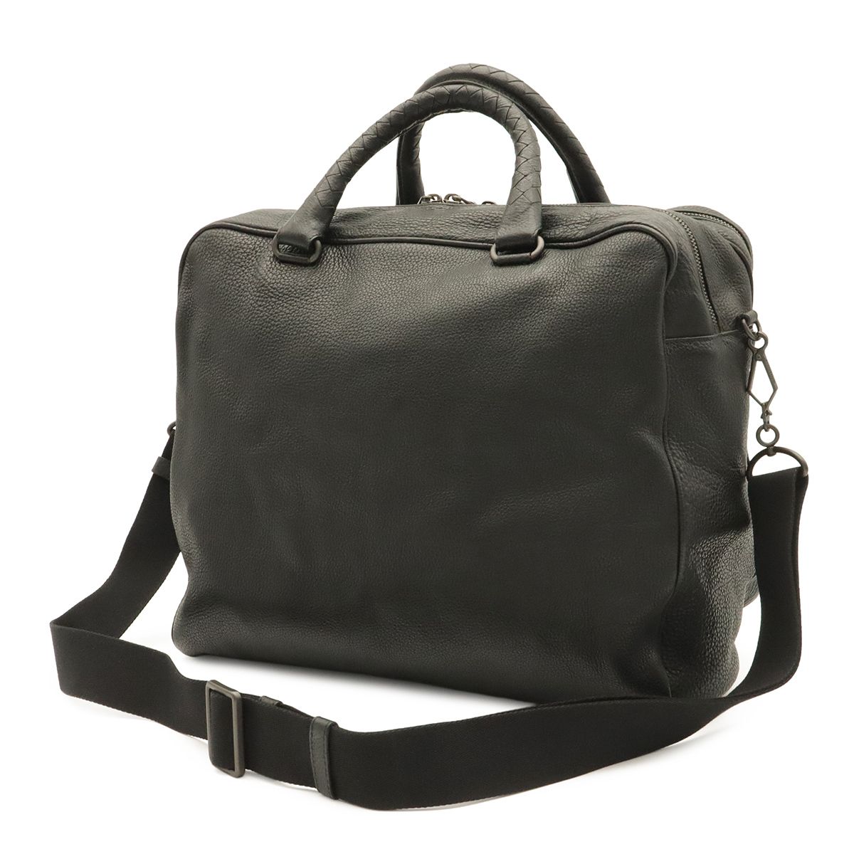 Bottega Veneta Intrecciato Business 2-Way Shoulder Bag Leather Black — view 2