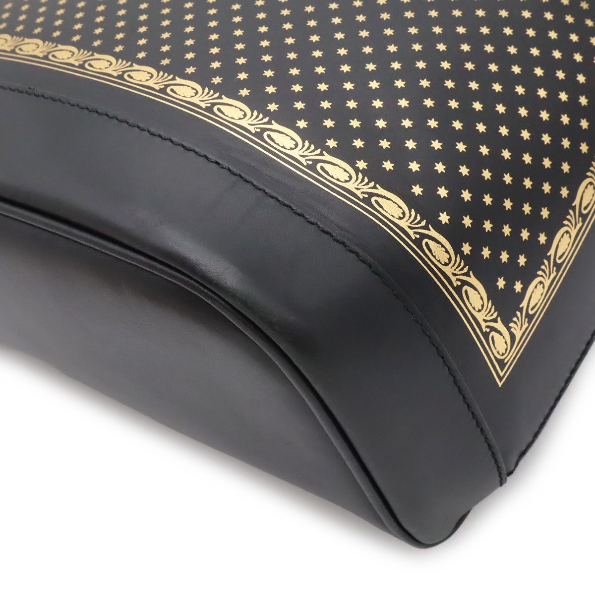 Gucci Guccy Backpack Star Pattern Leather Black Gold — view 3