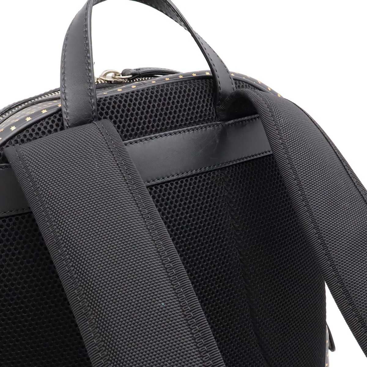 Gucci Guccy Backpack Star Pattern Leather Black Gold — view 4