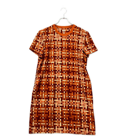 Hermes Short Sleeve Bolduc Check Dress 38