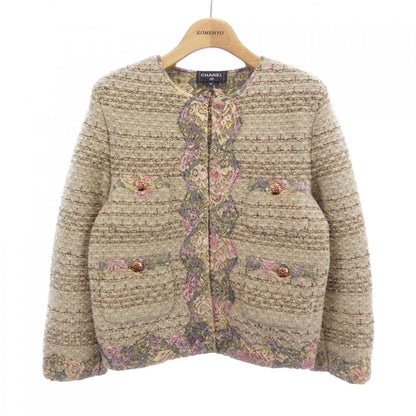 Chanel Collarless Jacket Beige