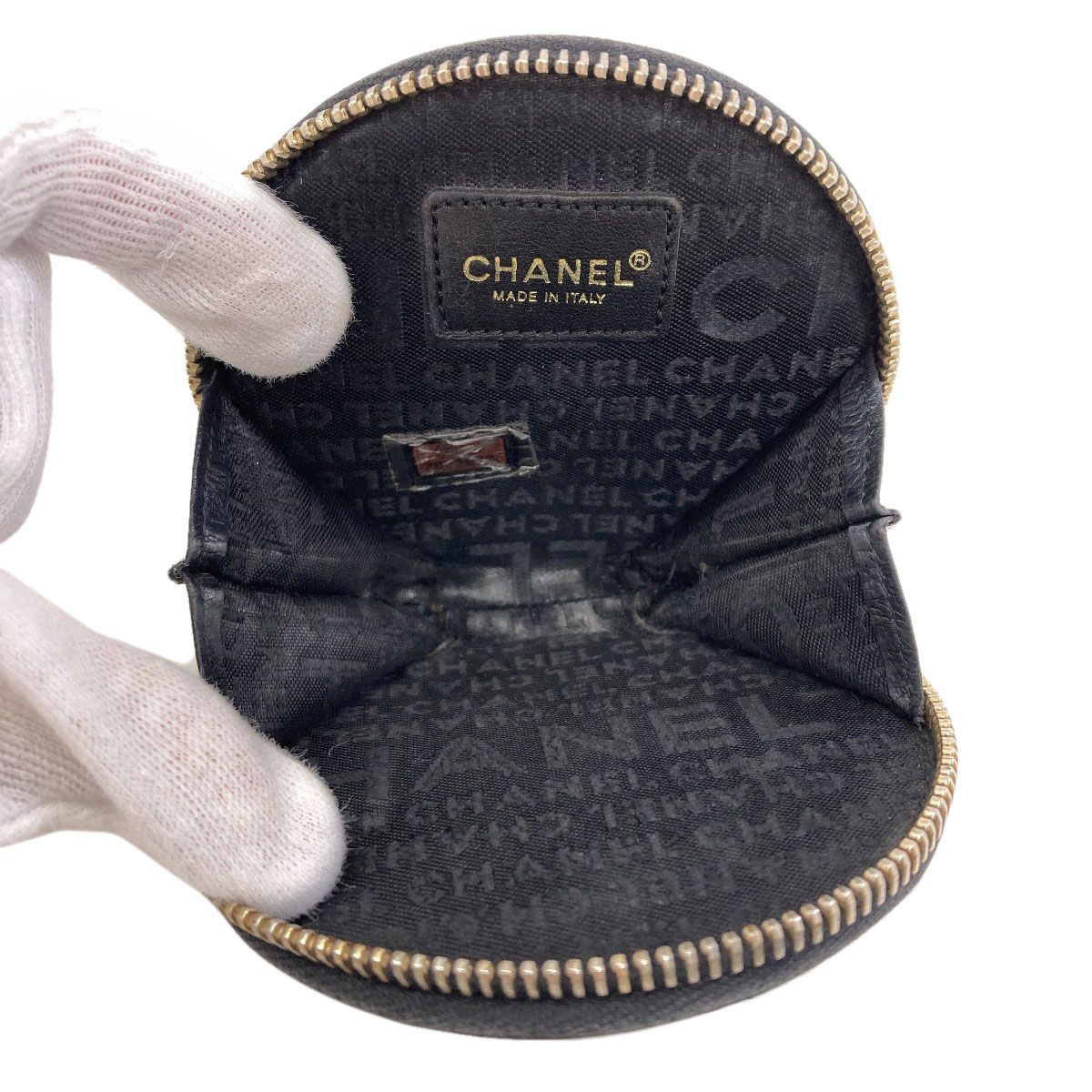 Chanel Camellia Gold Coin Purse Calfskin — view 4
