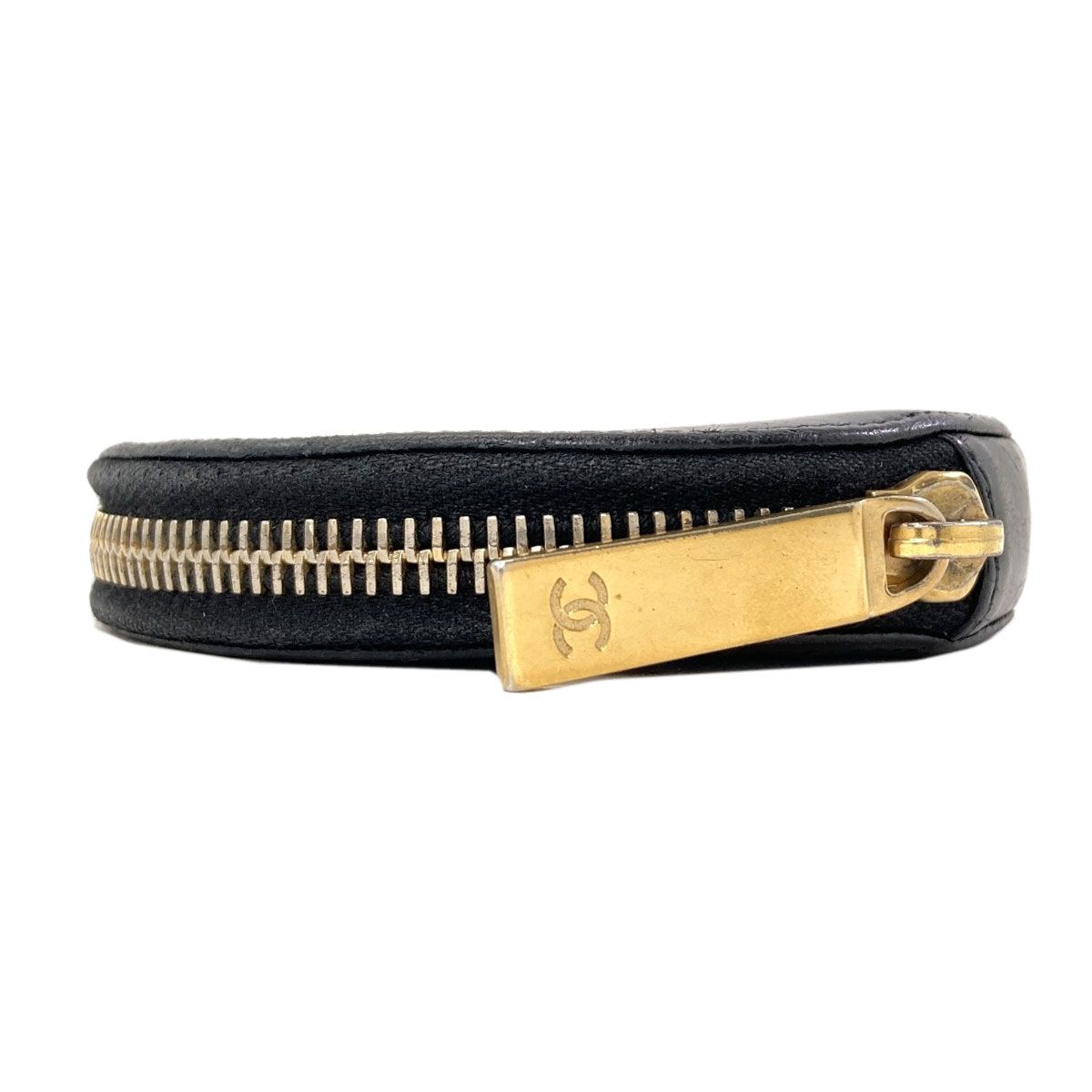 Chanel Camellia Gold Coin Purse Calfskin — view 3