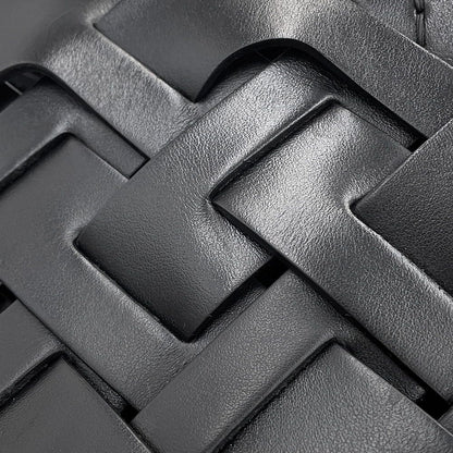 Prada Shoulder Bag Braided Leather Black — view 8