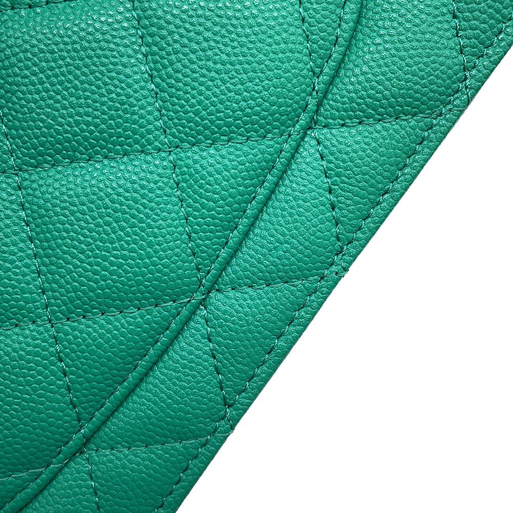 Chanel Chain Wallet Classic Quilted CC Logo Caviar Leather Shoulder Bag — view 7
