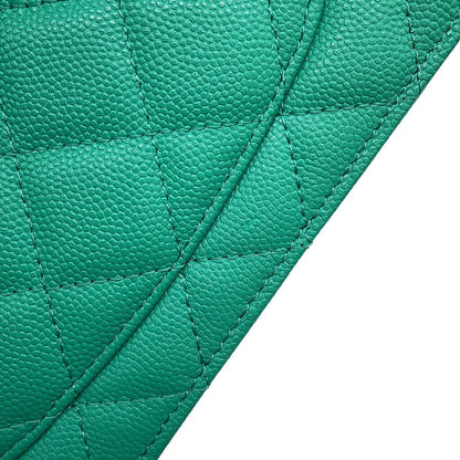 Chanel Chain Wallet Classic Quilted CC Logo Caviar Leather Shoulder Bag — view 7