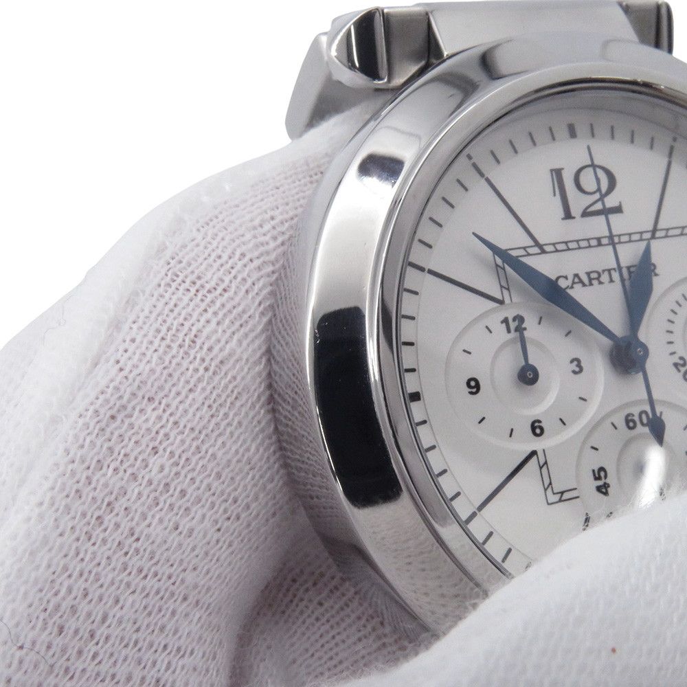 Cartier Pasha Chronograph Watch White Dial — view 4