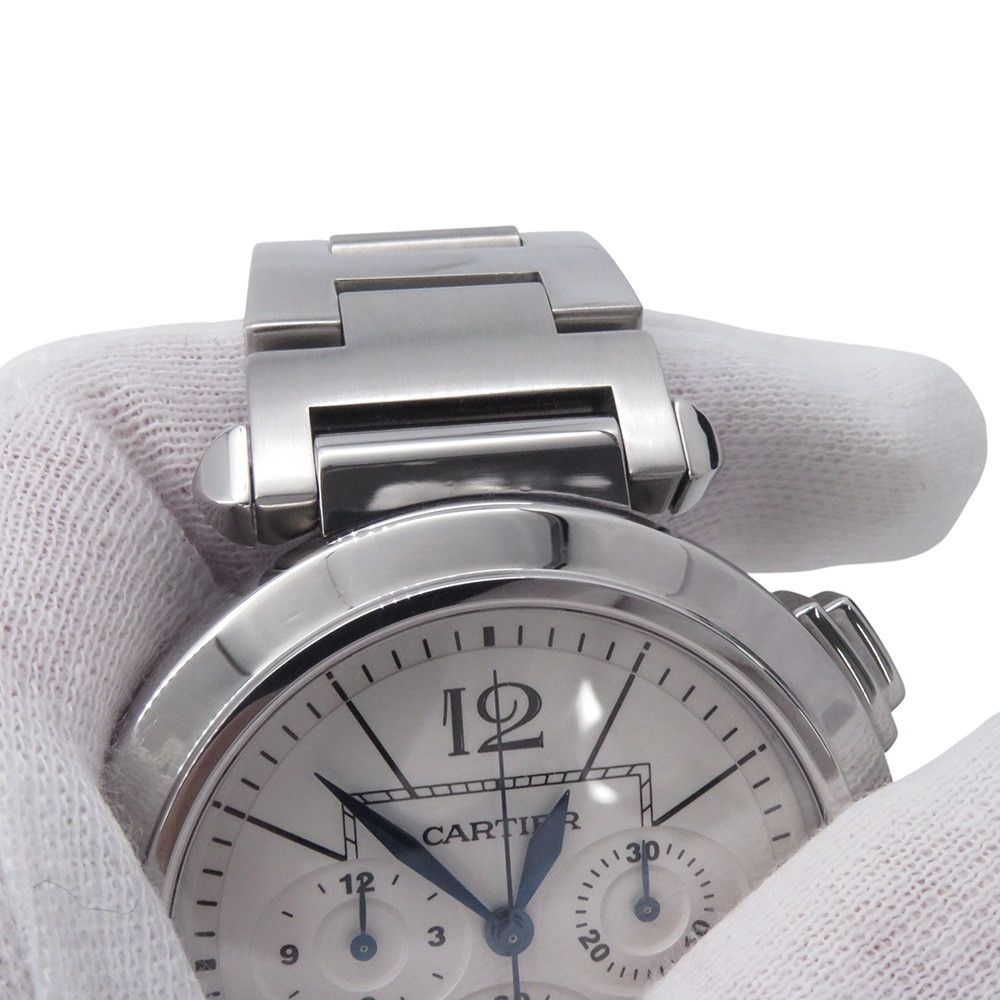 Cartier Pasha Chronograph Watch White Dial — view 5