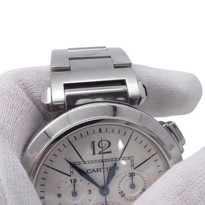 Cartier Pasha Chronograph Watch White Dial — view 5