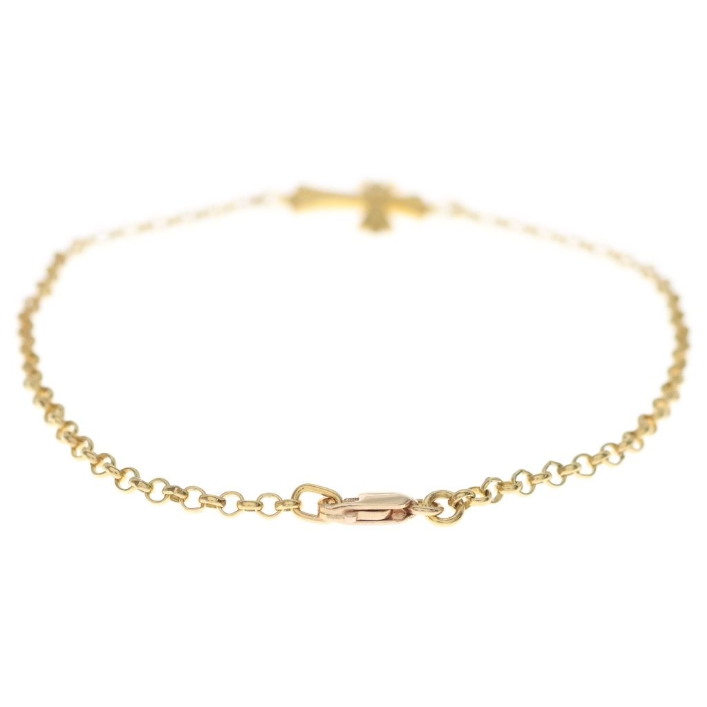Chrome Hearts 22k Bby Fat Baby Fat Chain Gold Bracelet — view 4