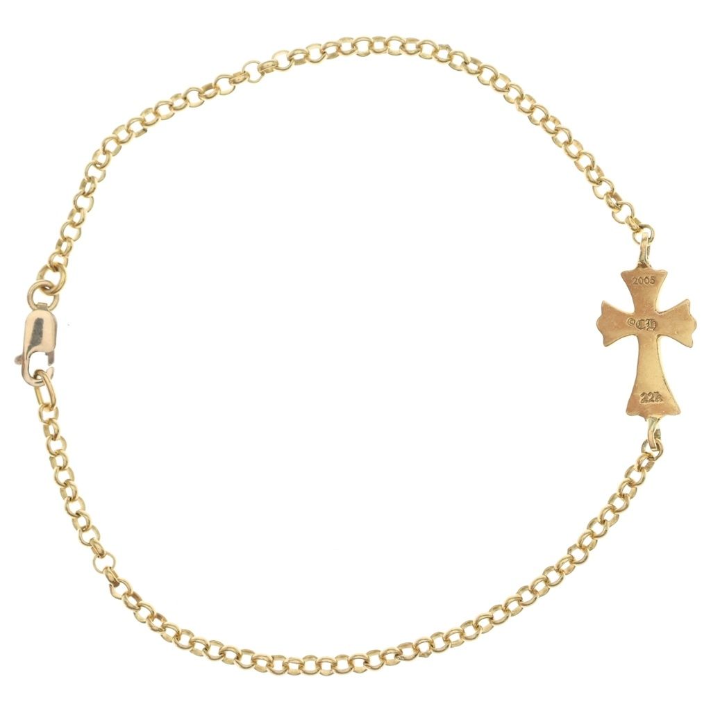 Chrome Hearts 22k Bby Fat Baby Fat Chain Gold Bracelet — view 2