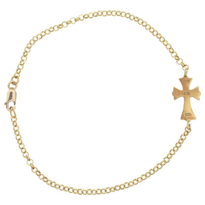 Chrome Hearts 22k Bby Fat Baby Fat Chain Gold Bracelet — view 2