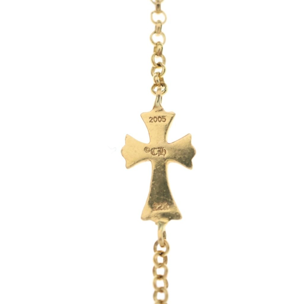 Chrome Hearts 22k Bby Fat Baby Fat Chain Gold Bracelet — view 5