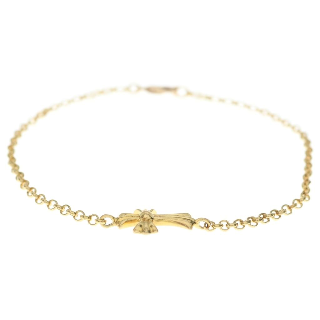 Chrome Hearts 22k Bby Fat Baby Fat Chain Gold Bracelet — view 3