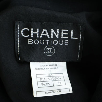 Chanel Vintage Velvet Tape Designed Jacket Designjacket Black — view 7