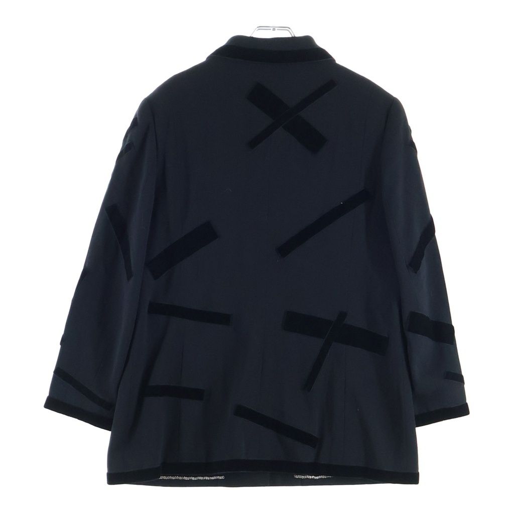 Chanel Vintage Velvet Tape Designed Jacket Designjacket Black — view 2