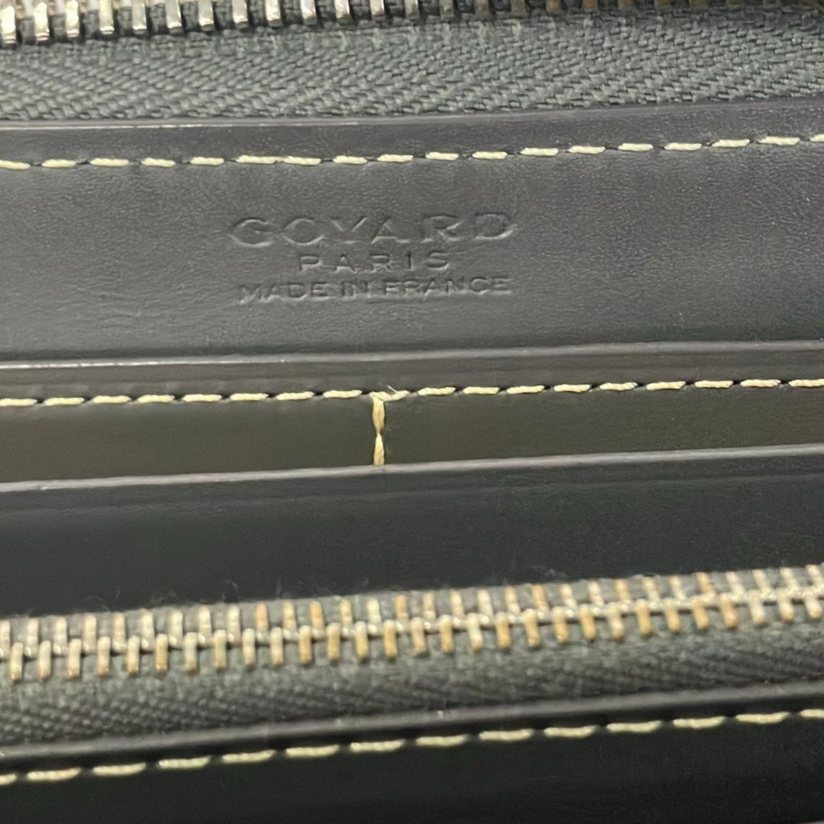 Goyard Wallet Matignon Gray Ivory Leather — view 5