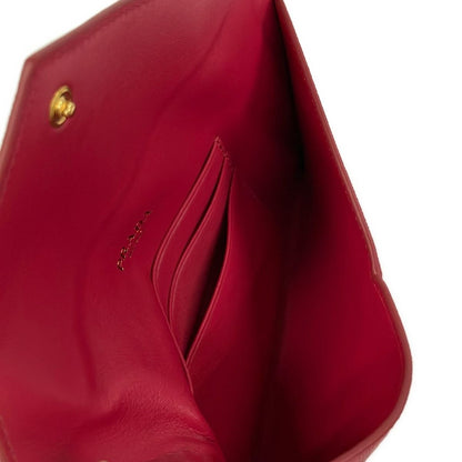 Prada Wallet Pink Document Letter Leather — view 4