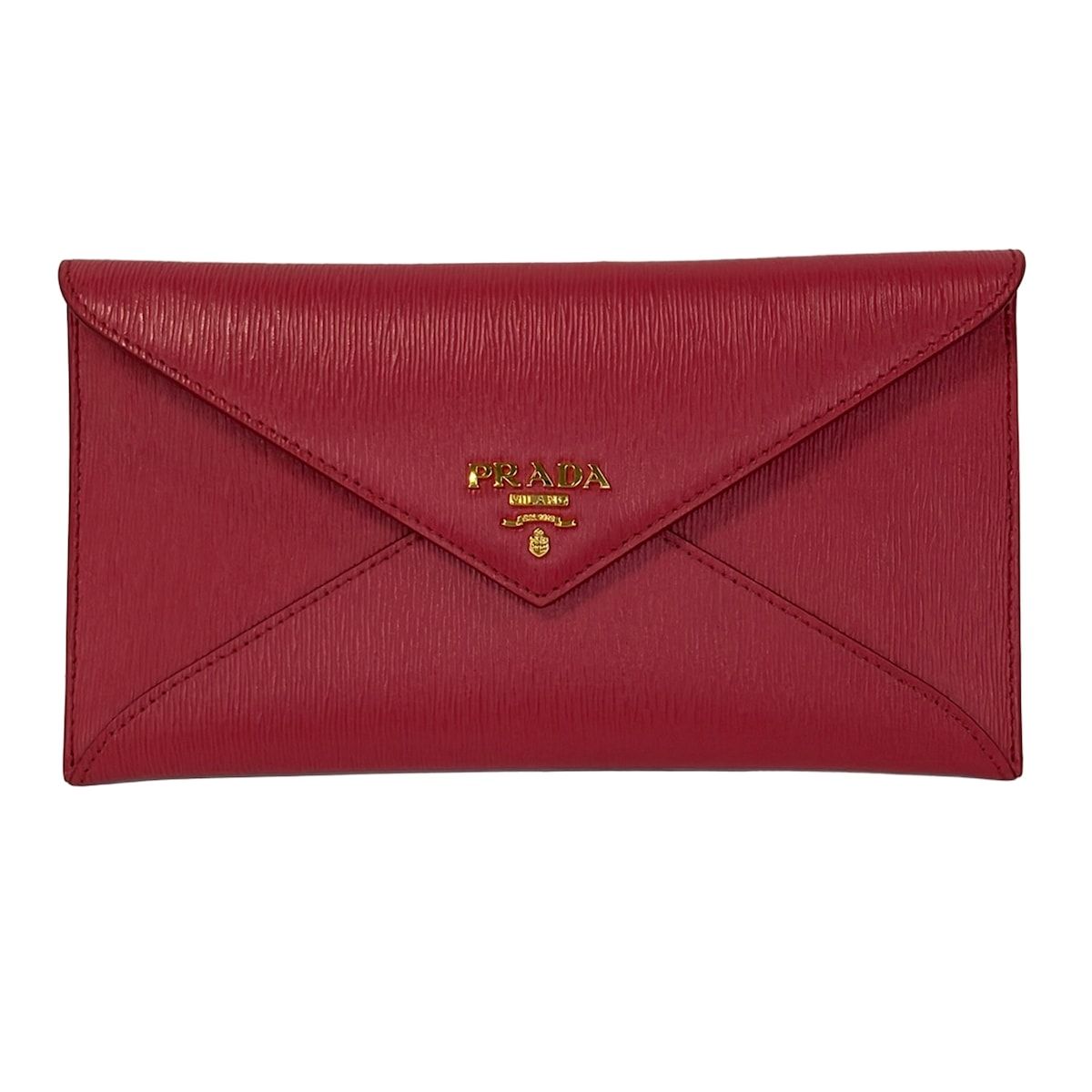 Prada Wallet Pink Document Letter Leather