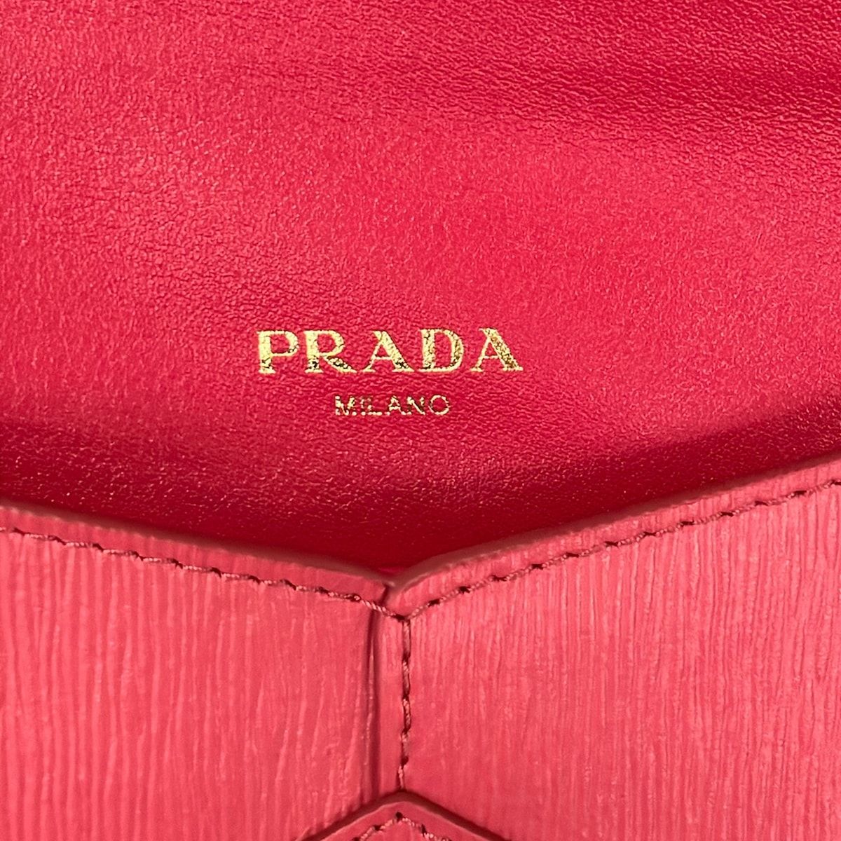 Prada Wallet Pink Document Letter Leather — view 6