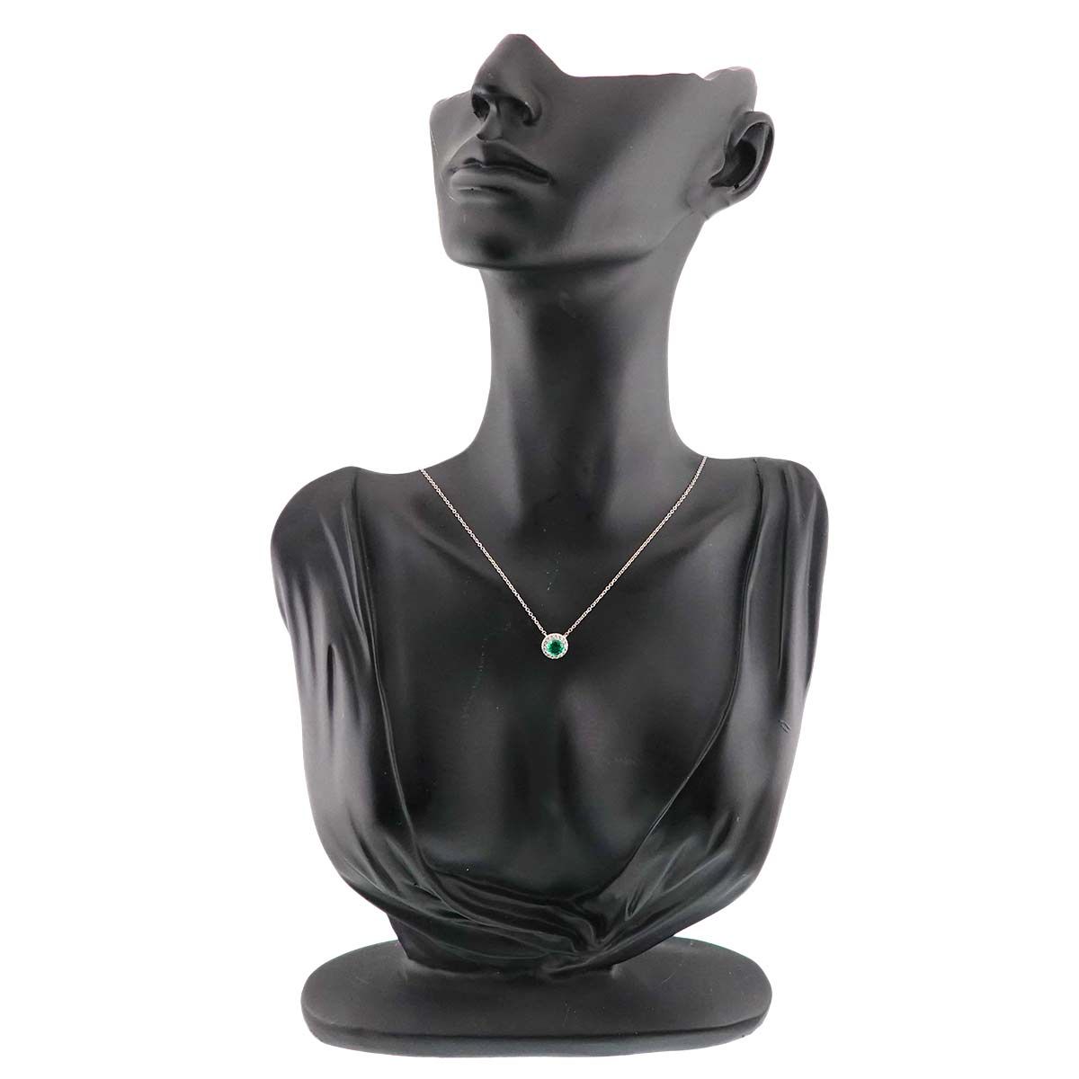 Tiffany & Co Soleste Emerald Diamond Necklace 40 Platinum — view 7