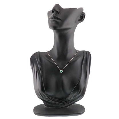 Tiffany & Co Soleste Emerald Diamond Necklace 40 Platinum — view 7