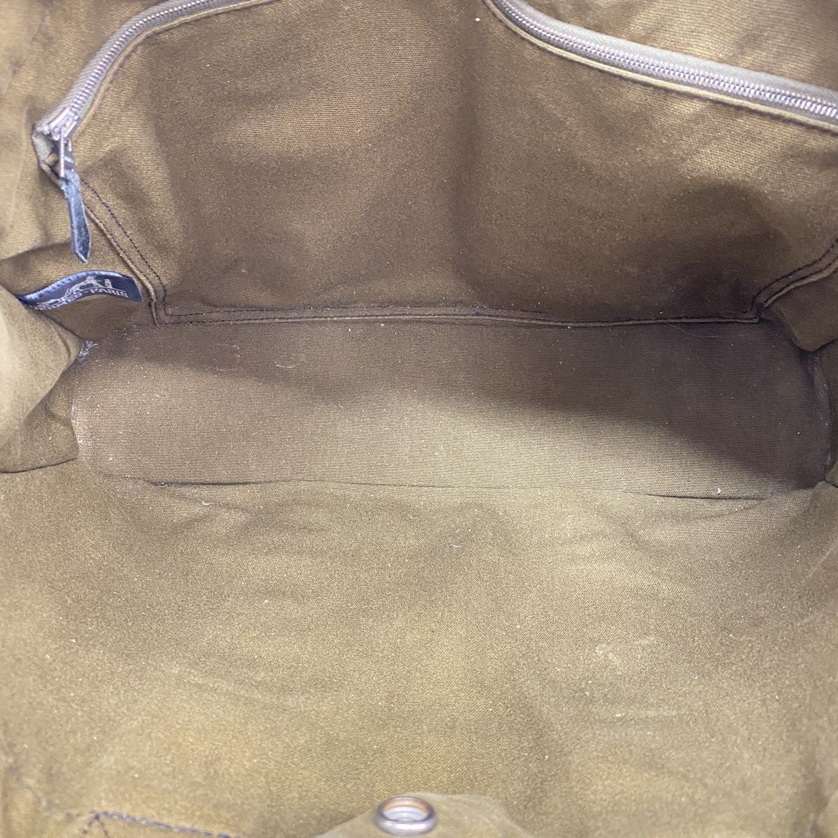 Hermes Tote Bag Fourre Tout MM Canvas Khaki Black Silver — view 4