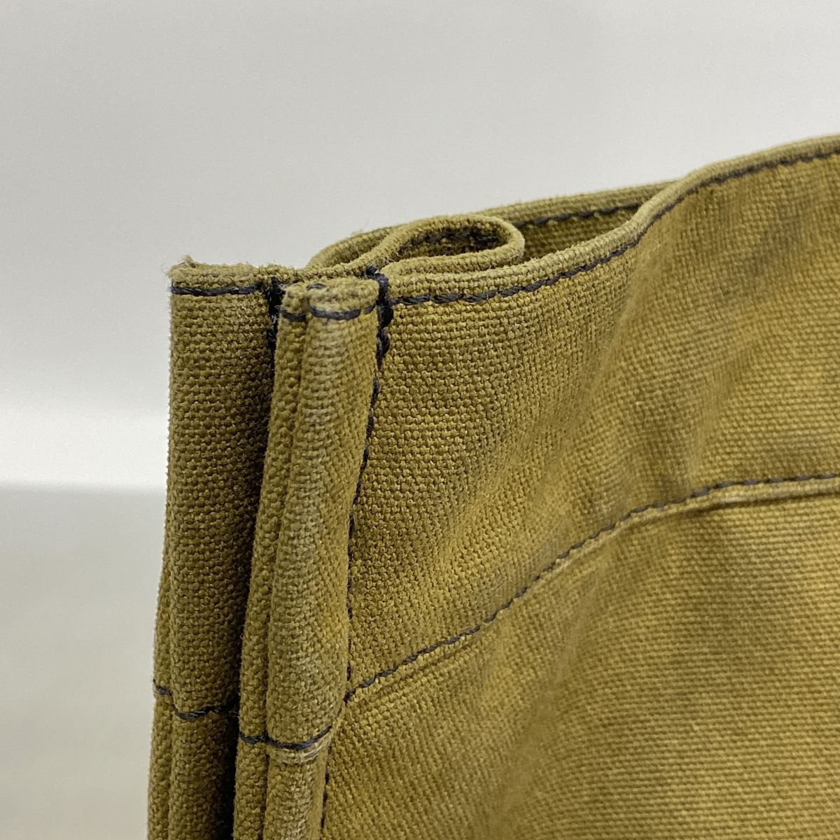 Hermes Tote Bag Fourre Tout MM Canvas Khaki Black Silver — view 7
