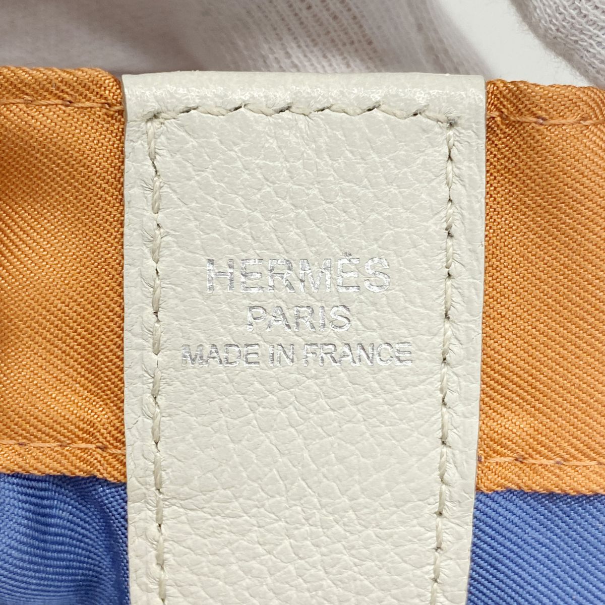 Hermes Shoulder Bag Socwar 22 Silk Orange Silver — view 5