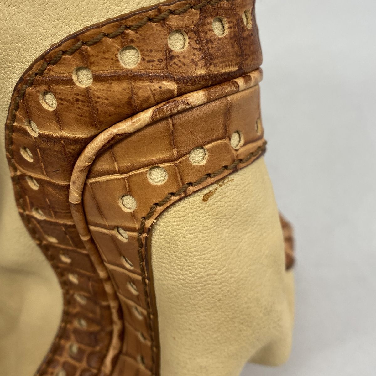 Celine Handbag Boogie Bag Leather Brown Gold — view 8