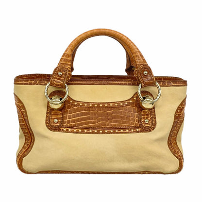 Celine Handbag Boogie Bag Leather Brown Gold