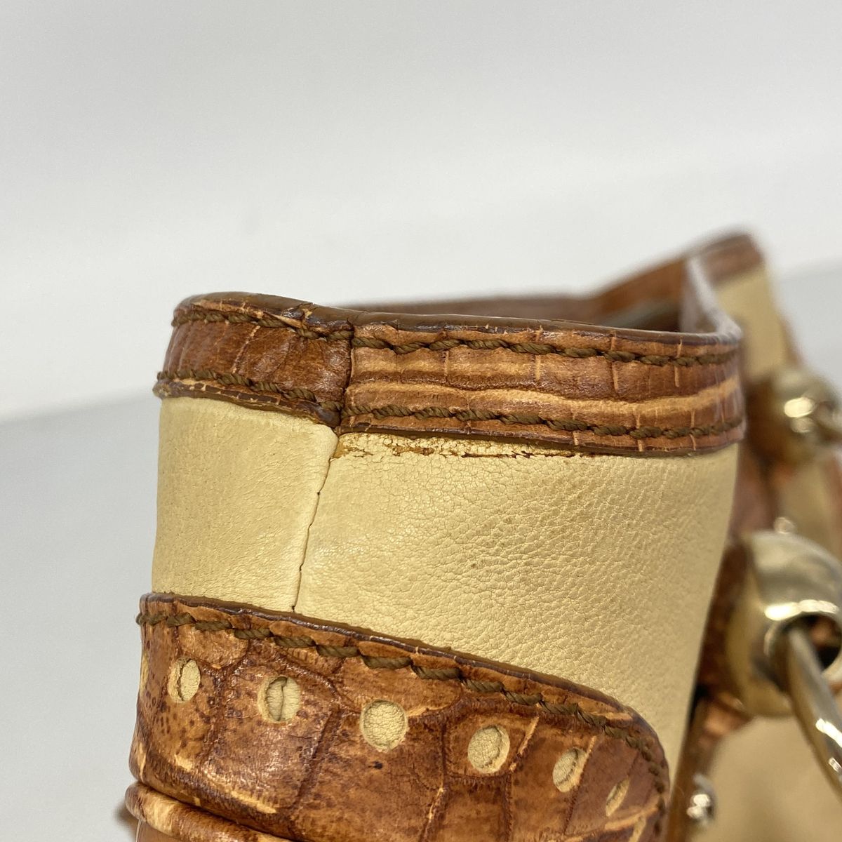 Celine Handbag Boogie Bag Leather Brown Gold — view 7