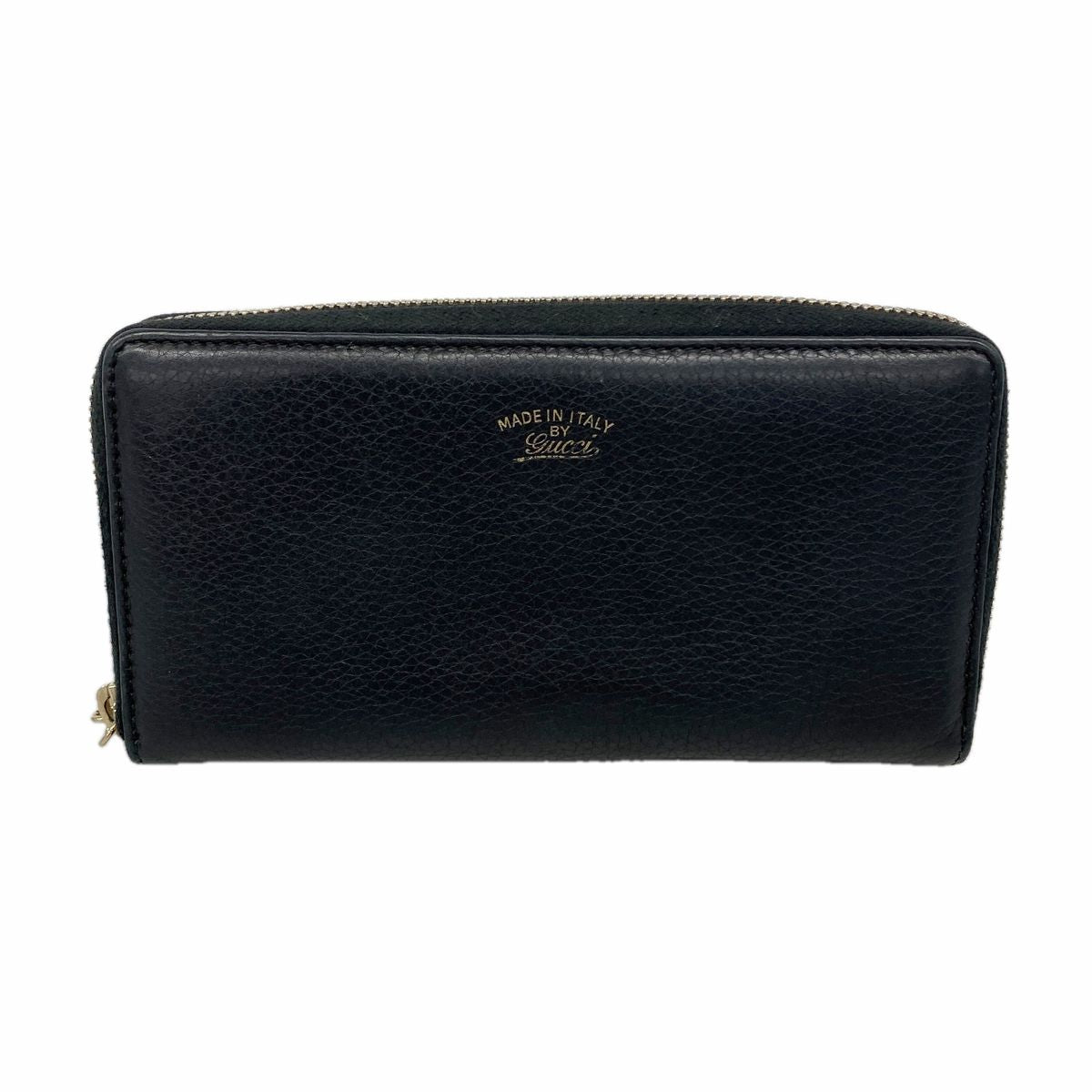 Gucci Wallet Bamboo Leather Black Gold