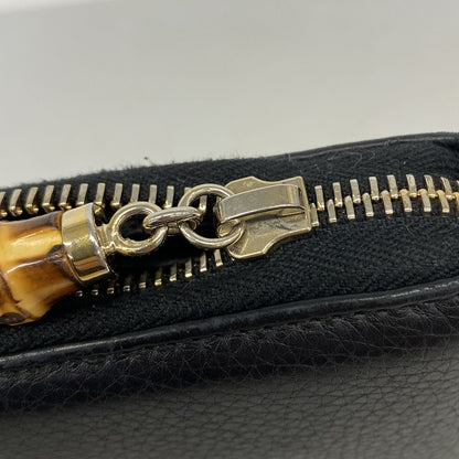 Gucci Wallet Bamboo Leather Black Gold — view 4