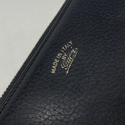 Gucci Wallet Bamboo Leather Black Gold — view 8