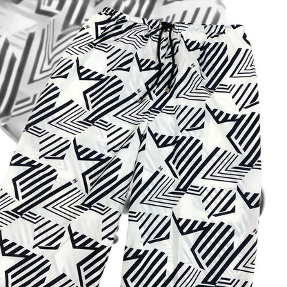 Chanel Coco Beach Collection CC Logo Nylon Pants White Black — view 6