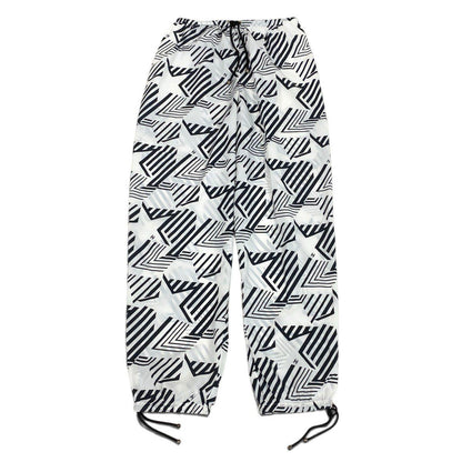 Chanel Coco Beach Collection CC Logo Nylon Pants White Black — view 2
