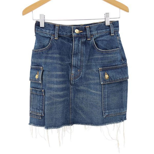Celine Denim Skirt Blue