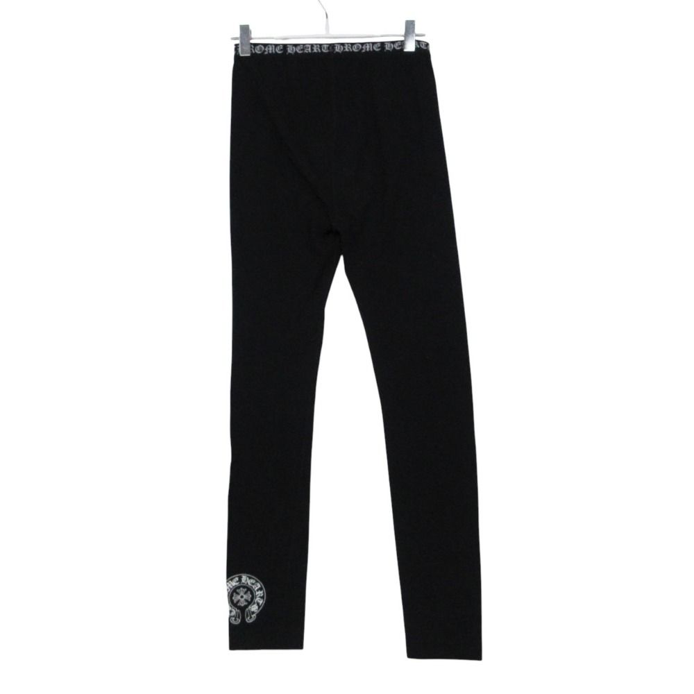 Chrome Hearts Pants Stretch Leggings Horseshoe Logo Switch Fitted Black — view 2