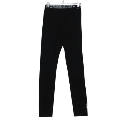 Chrome Hearts Pants Stretch Leggings Horseshoe Logo Switch Fitted Black