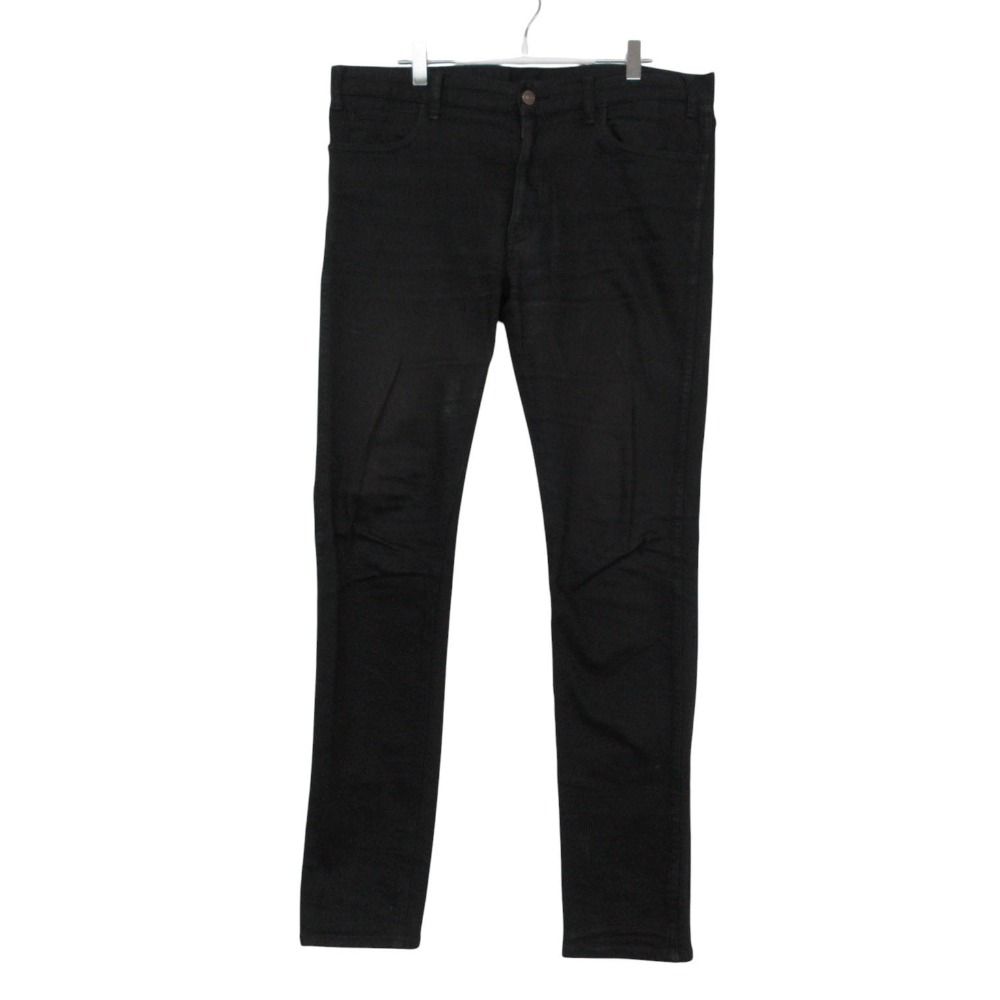 Celine Skinny Pants Low Rise Stretch Denim Pure Black