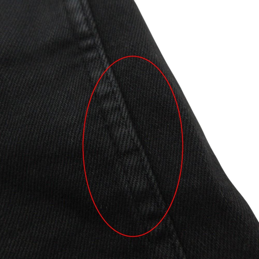 Celine Skinny Pants Low Rise Stretch Denim Pure Black — view 5