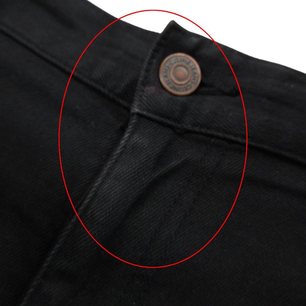 Celine Skinny Pants Low Rise Stretch Denim Pure Black — view 3