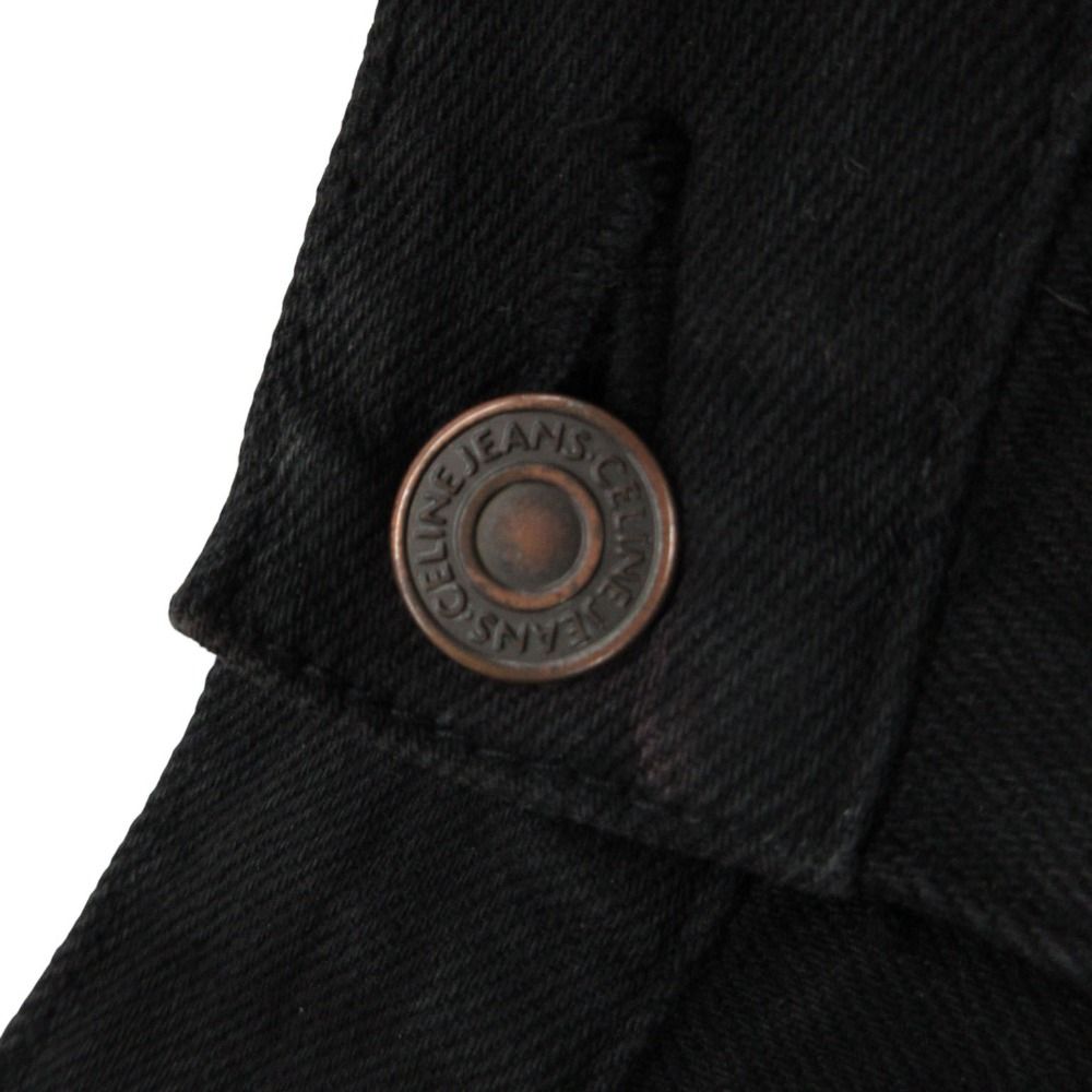 Celine Skinny Pants Low Rise Stretch Denim Pure Black — view 4