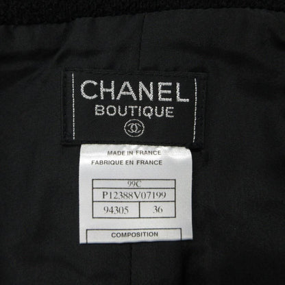 Chanel Skirt Tweed Fitted Knee-Length Black — view 5