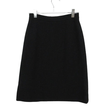 Chanel Skirt Tweed Fitted Knee-Length Black