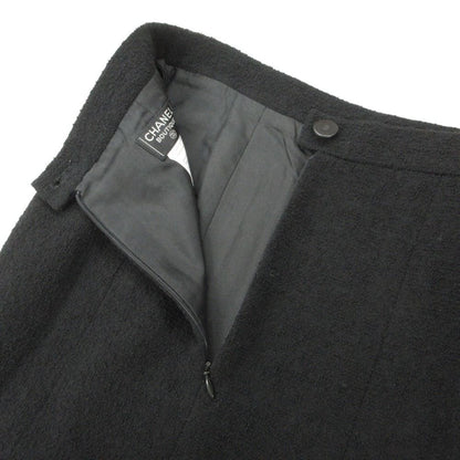 Chanel Skirt Tweed Fitted Knee-Length Black — view 4