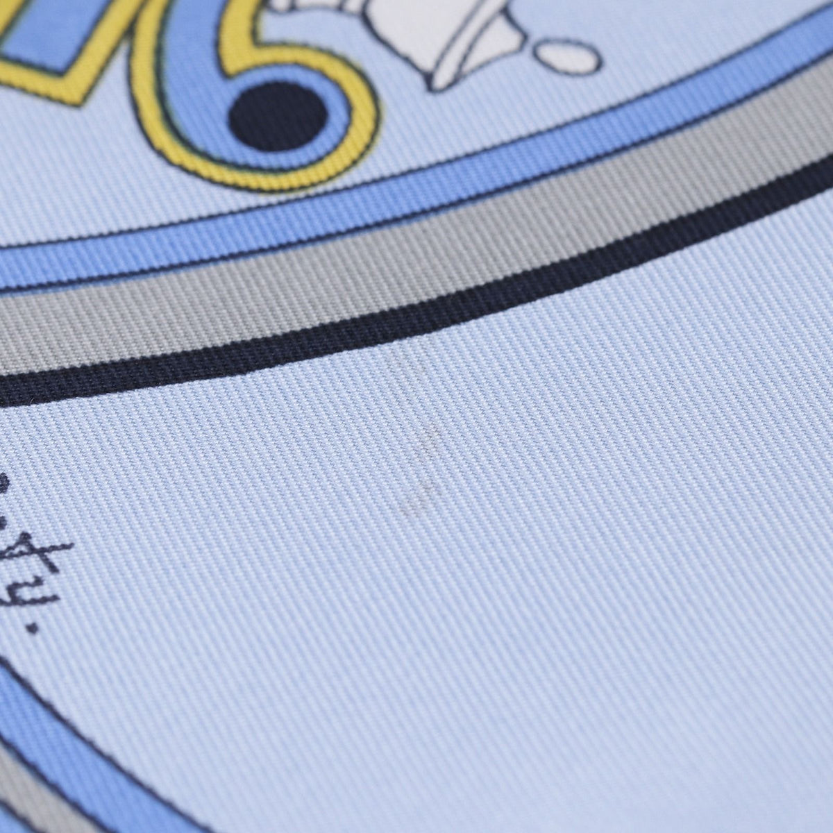 Hermes Carre 90 Washington's Carriage George Silk Blue Scarf — view 8