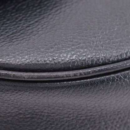 Saint Laurent YSL Logo Vintage Leather Black Shoulder Bag — view 4
