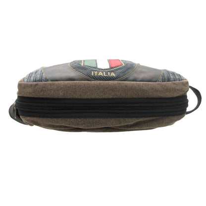 Dolce & Gabbana Shoulder Bag Logo Canvas Corduroy Purse with Extension Function — view 5